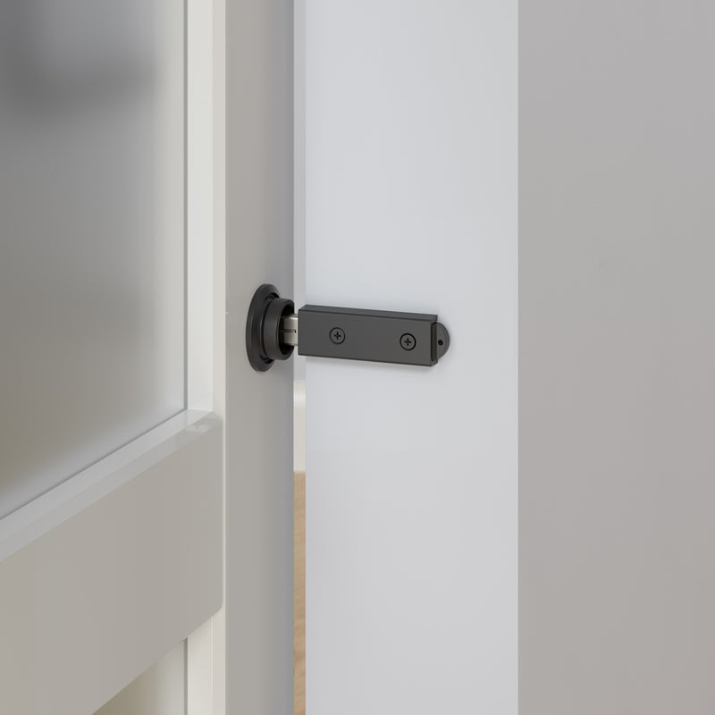 National Hardware Matte Zinc Indoor Sliding Door Lock