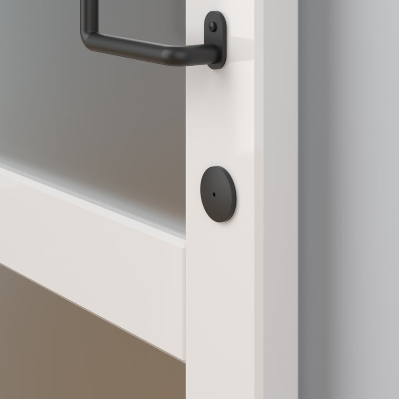 National Hardware Matte Zinc Indoor Sliding Door Lock