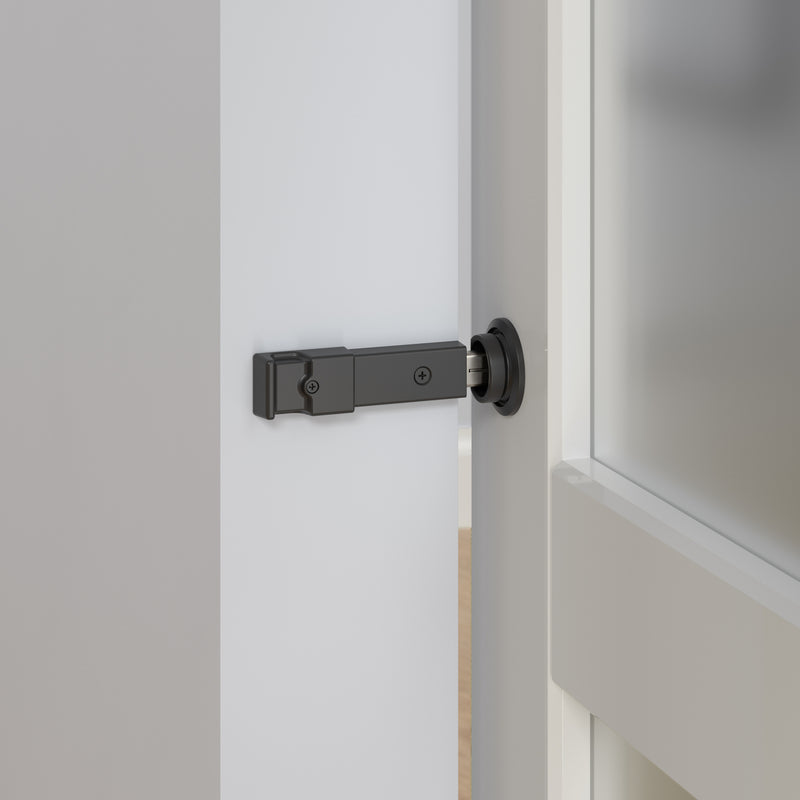 National Hardware Matte Zinc Indoor Sliding Door Lock