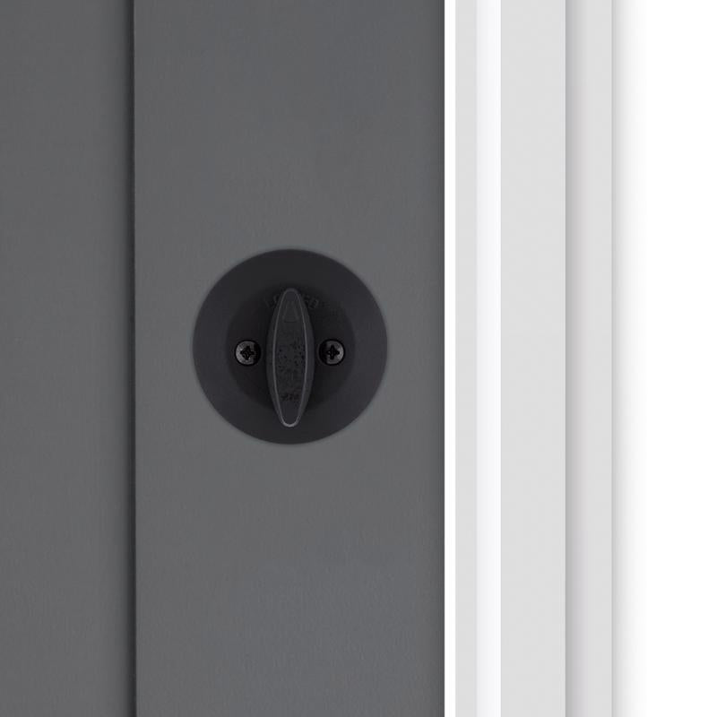 Kwikset Matte Black Single Cylinder Deadbolt 2-3/4 in.
