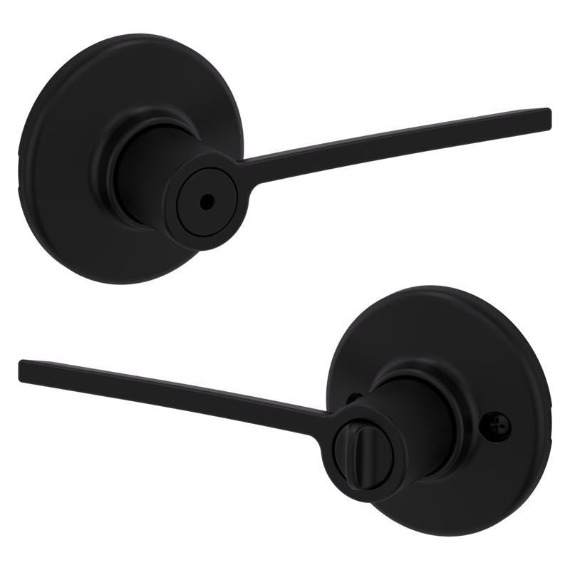 Kwikset Ladera Matte Black Privacy Lever Right or Left Handed