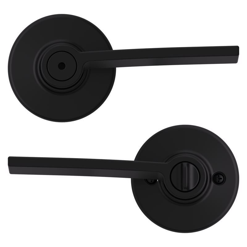 Kwikset Ladera Matte Black Privacy Lever Right or Left Handed