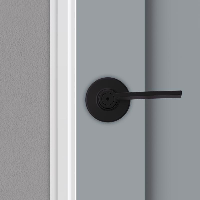 Kwikset Ladera Matte Black Privacy Lever Right or Left Handed