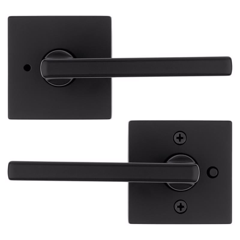 Kwikset Halifax Matte Black Privacy Lever Right or Left Handed