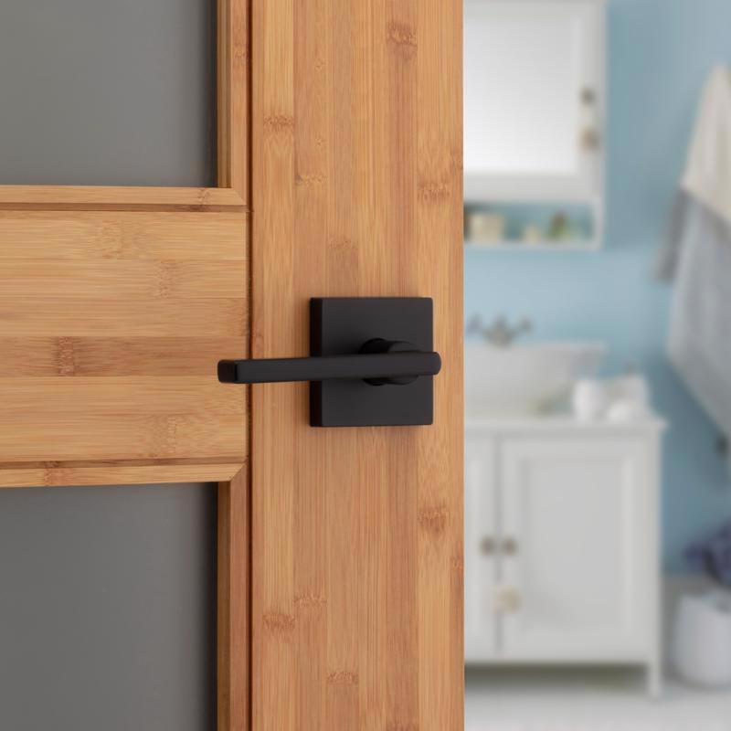Kwikset Halifax Matte Black Privacy Lever Right or Left Handed