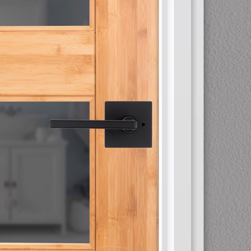 Kwikset Halifax Matte Black Privacy Lever Right or Left Handed