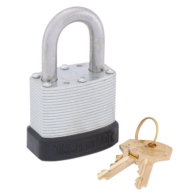 Commando Lock 3 in. H X 1.75 in. W X 1 in. L Laminated Steel Dual Ball Bearing Locking Padlock