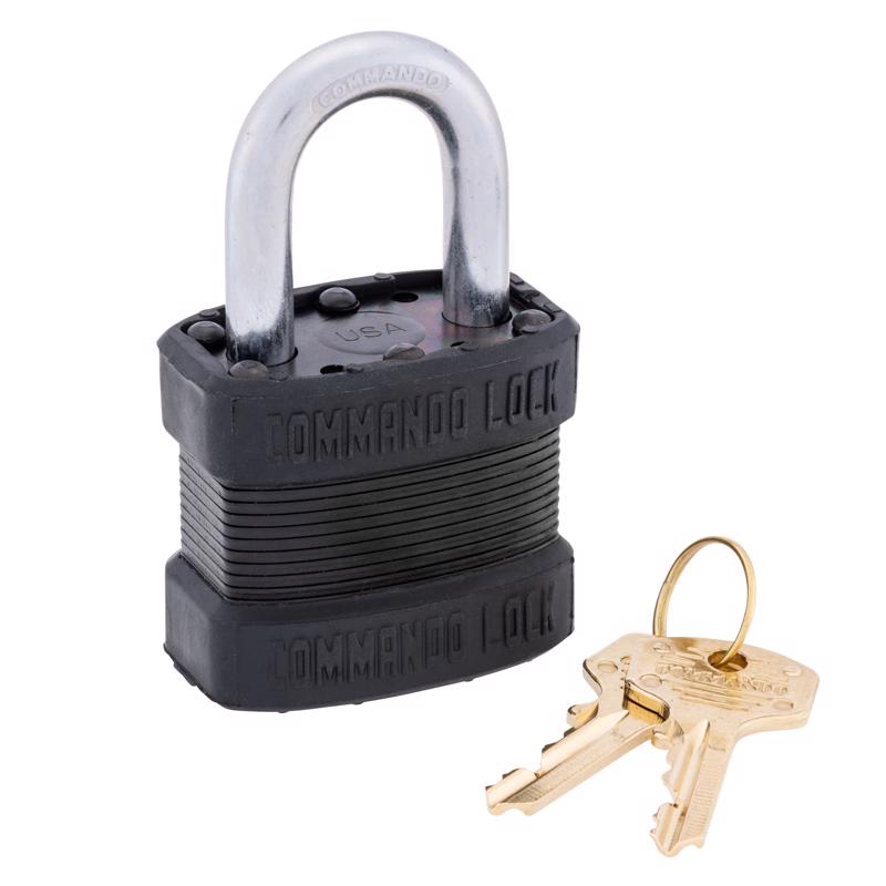Commando Lock 3 in. H X 1.75 in. W X 1 in. L Laminated Steel Dual Ball Bearing Locking Padlock