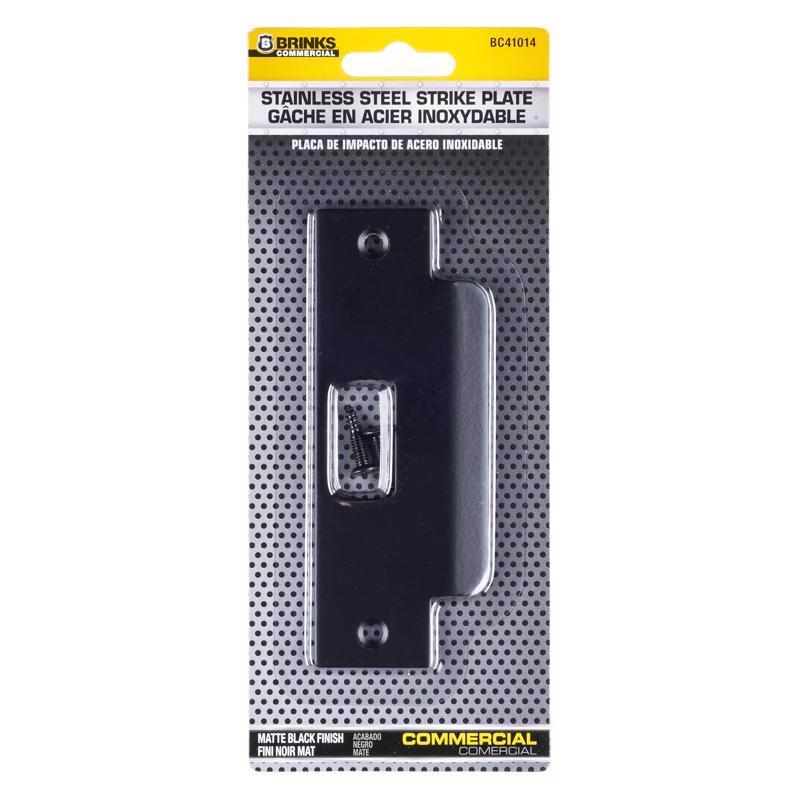 Brinks Commercial Matte Black Stainless Steel Door Strike