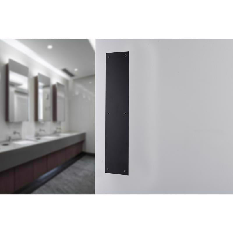 Brinks Commercial 15 in. L Matte Black Aluminum Push Plate