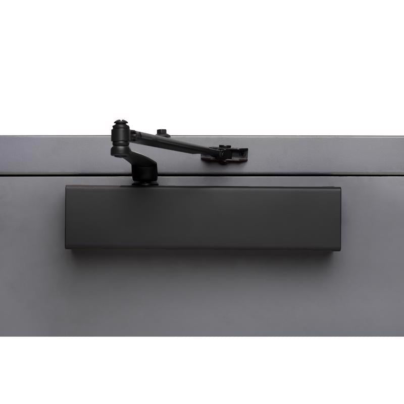 Brinks Commercial Matte Black Metal Hydraulic Adjustable Door Closer Grade 1