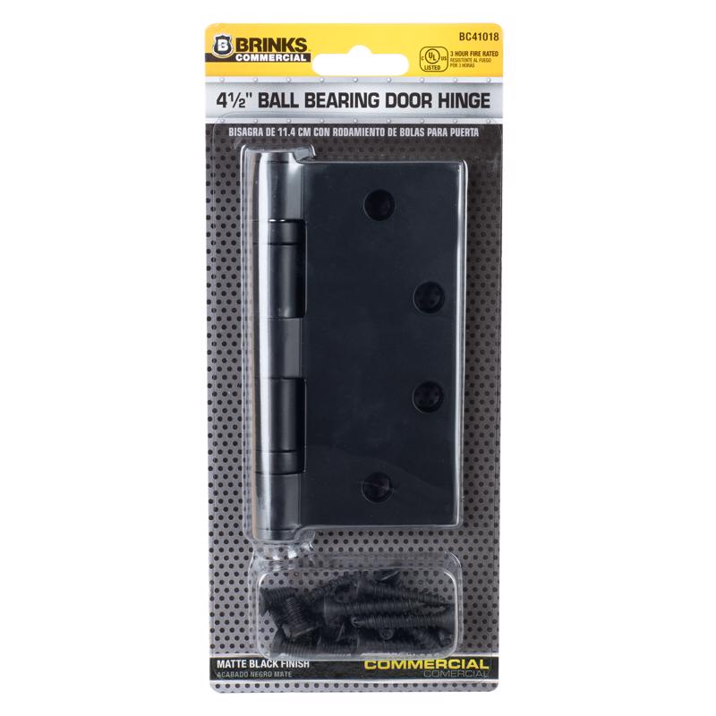 Brinks Commercial 4.5 in. L Black Door Hinge