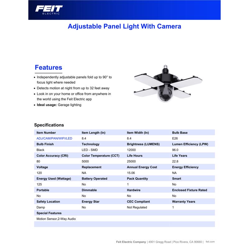 Feit Smart Home Battery Powered Indoor and Outdoor Smart-Enabled Security Camera