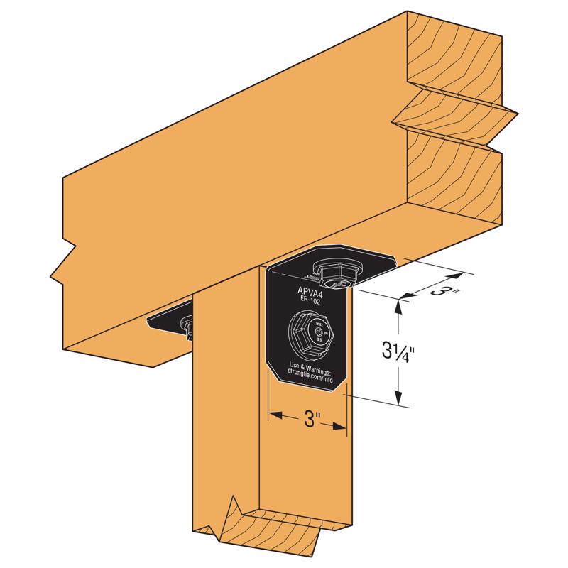 Simpson Strong-Tie APVA 3 in. W X 8-1/4 in. L Steel Angle