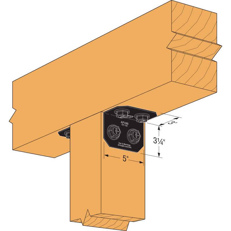 Simpson Strong-Tie APVA 5 in. W X 10-1/2 in. L Steel Angle