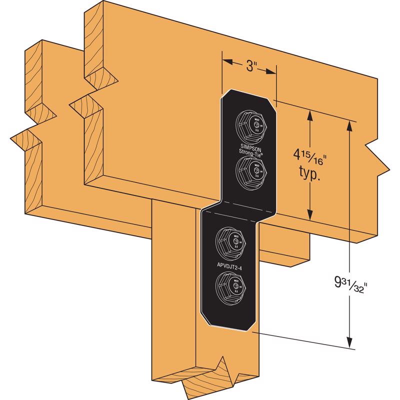 Simpson Strong-Tie APVDJT 10 in. H X 3 in. W 12 Ga. Steel Deck Joist Tie