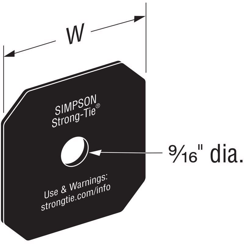 Simpson Strong-Tie APVDW Steel 3 in. Decorative Washer
