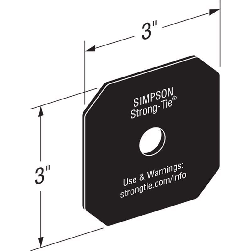Simpson Strong-Tie APVDW Steel 3 in. Decorative Washer