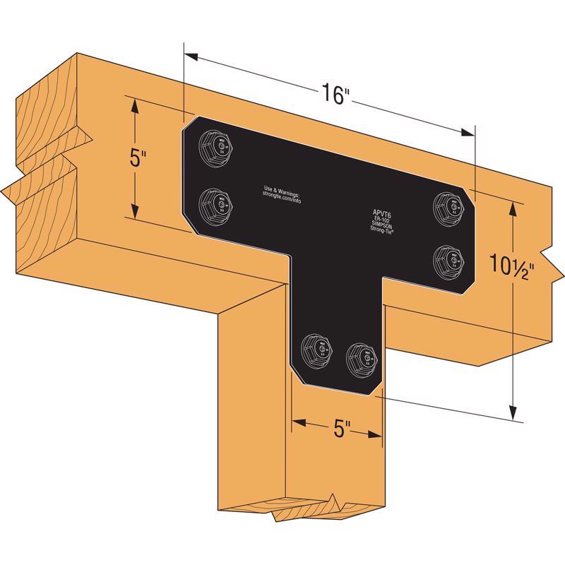 Simpson Strong-Tie Avant 10.5 in. H X 5 in. W 12 Ga. Steel T Strap