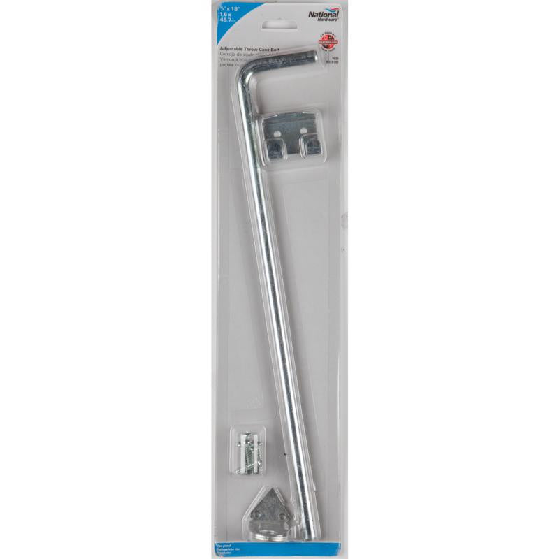 National Hardware 19.9 in. L Zinc-Plated Silver Steel Cane Bolt