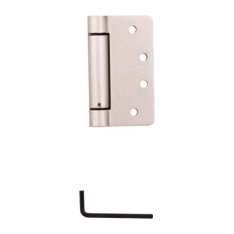 National Hardware 4 in. L Satin Nickel Spring Hinge