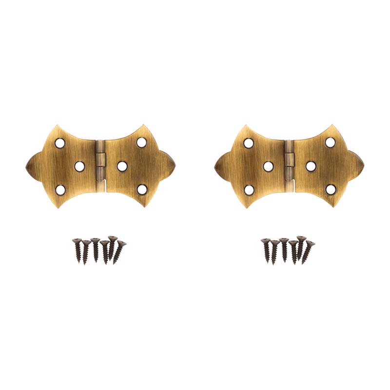 National Hardware 3.06 in. L Antique Brass Brass Butterfly Hinge