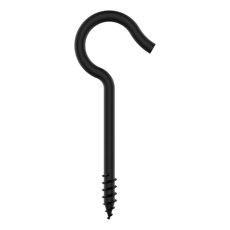 National Hardware Medium Storm Shine Black Steel 3-3/8 in. L Ceiling Hook