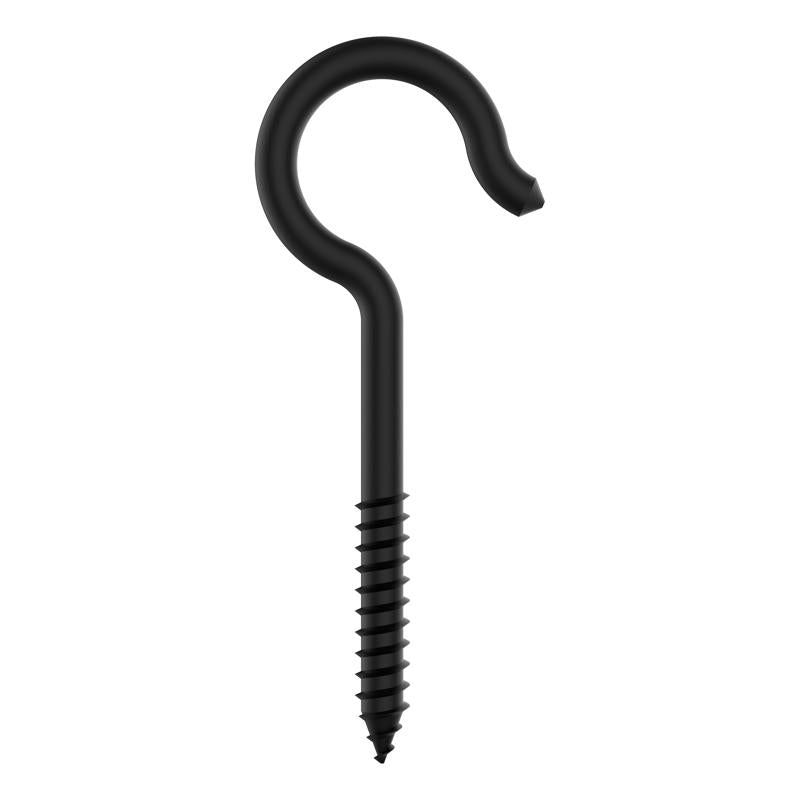 National Hardware Medium Storm Shine Black Steel 4-1/8 in. L Ceiling Hook