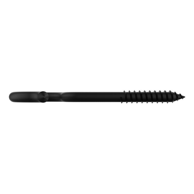 National Hardware Medium Storm Shine Black Steel 4-1/8 in. L Ceiling Hook