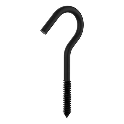 National Hardware Medium Storm Shine Black Steel 4-1/4 in. L Screw Hook 60 lb