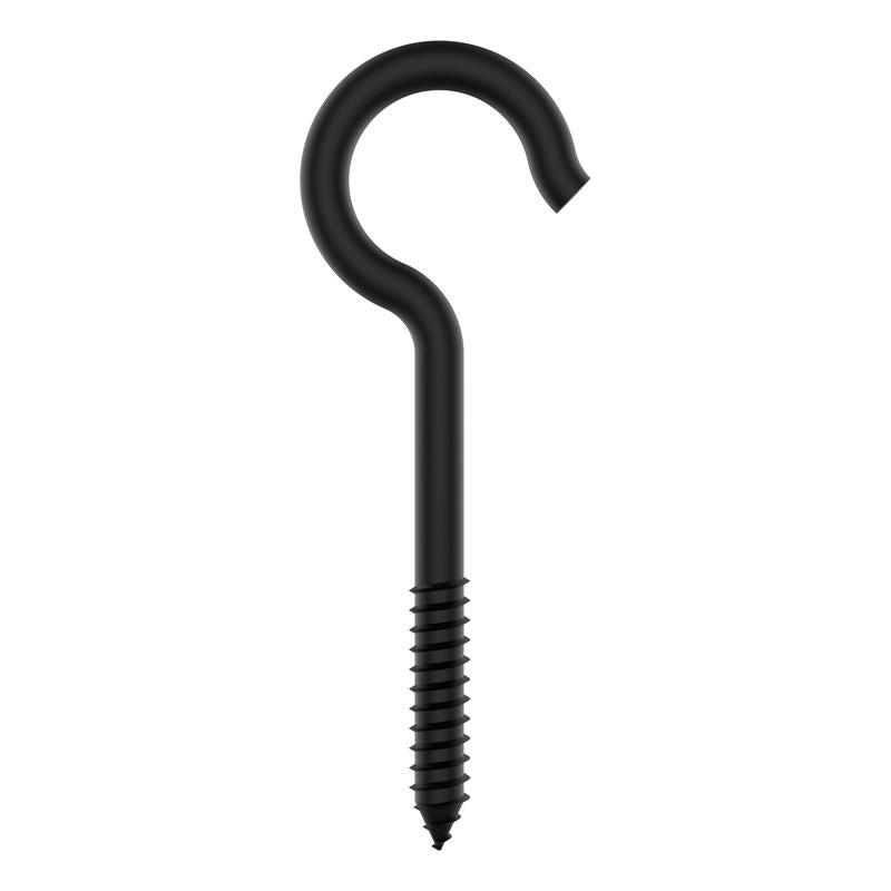 National Hardware Medium Storm Shine Black Steel 4-5/16 in. L Ceiling Hook 125 lb
