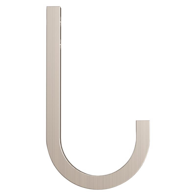 National Hardware Reed Medium Satin Nickel Steel 4 in. L Hook 60 lb