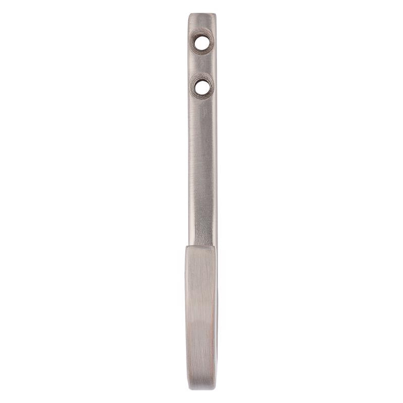 National Hardware Reed Medium Satin Nickel Steel 4 in. L Hook 60 lb