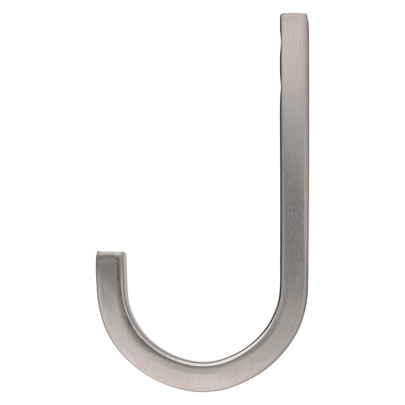 National Hardware Reed Medium Satin Nickel Steel 4 in. L Hook 60 lb