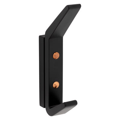 National Hardware Reed Large Matte Black Aluminum 4-3/4 in. L Hook 25 lb