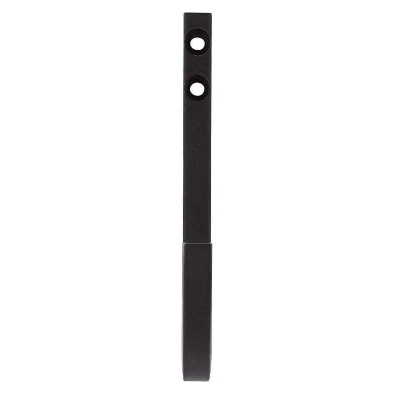 National Hardware Reed Medium Matte Black Steel 4 in. L Hook 60 lb
