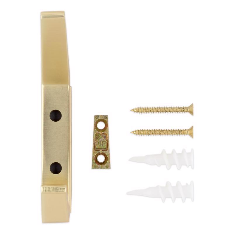National Hardware Reed Medium Brushed Gold Steel 4-3/4 in. L Hook 25 lb