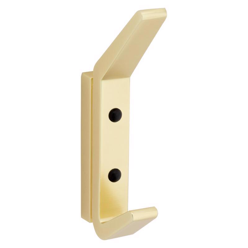 National Hardware Reed Medium Brushed Gold Steel 4-3/4 in. L Hook 25 lb