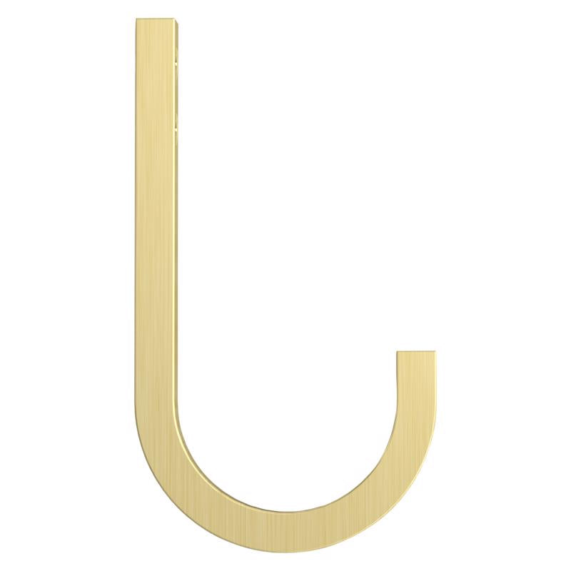National Hardware Reed Medium Brushed Gold Steel 4 in. L Hook 60 lb