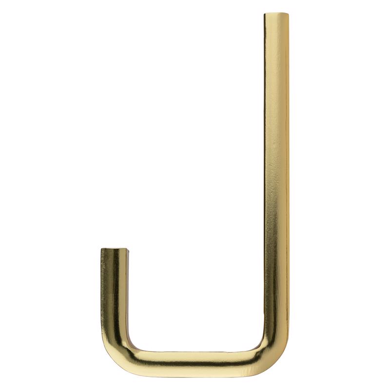 National Hardware Reed Medium Brushed Gold Steel 4 in. L Hook 60 lb
