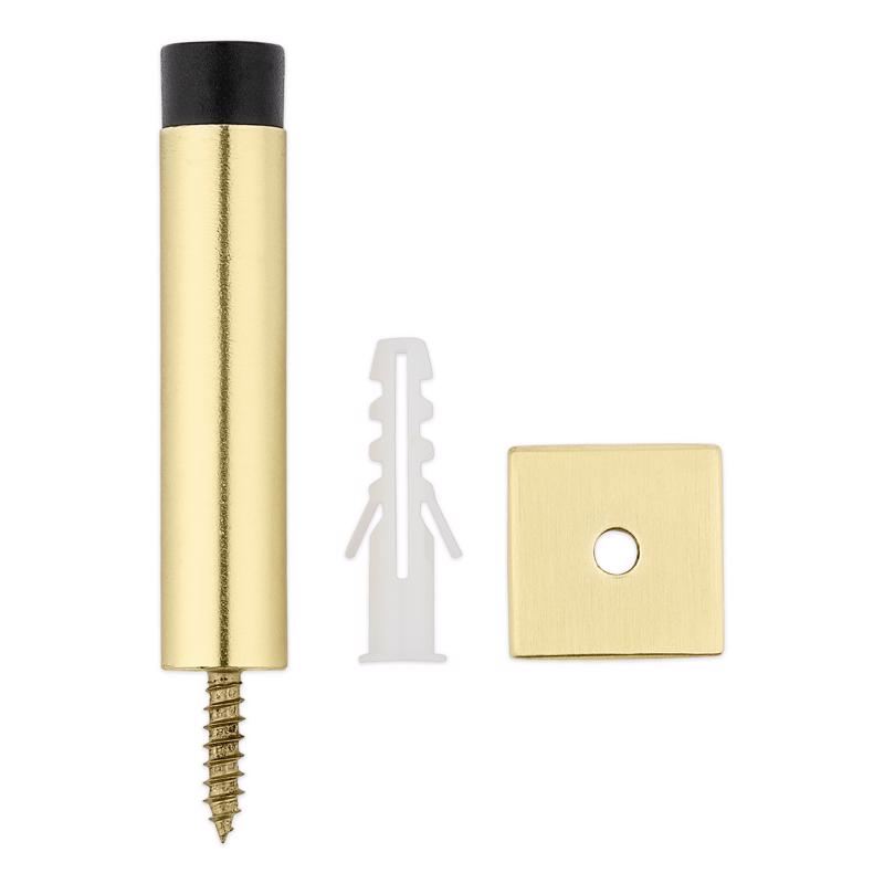 National Hardware Reed 1 in. W X 3 in. L Aluminum Brushed Gold Door Stop Mounts to door and wall 1 i
