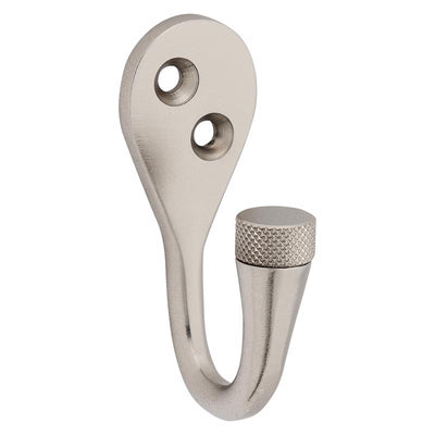 National Hardware Powell Medium Satin Nickel Silver Aluminum 2-5/8 in. L Knurled Hook 60 lb