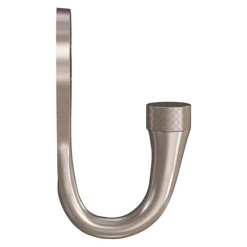 National Hardware Powell Medium Satin Nickel Silver Aluminum 2-5/8 in. L Knurled Hook 60 lb