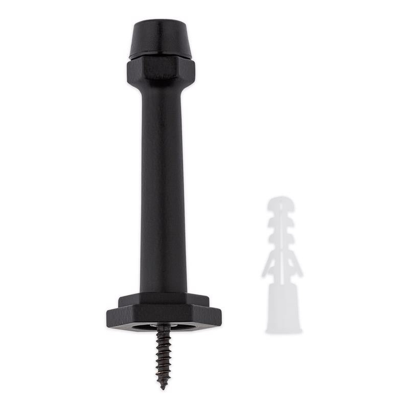 National Hardware Powell 5/8 in. W X 3-19/32 in. L Zinc Matte Black Door Stop Mounts to door and wal