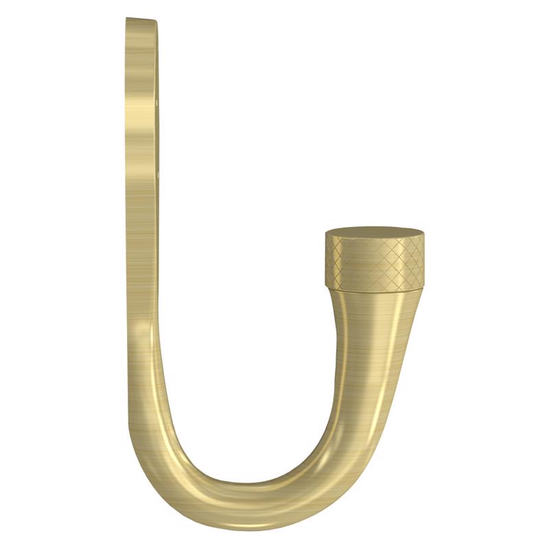 National Hardware Powell Medium Brushed Gold Aluminum 2-5/8 in. L Knurled Hook 60 lb