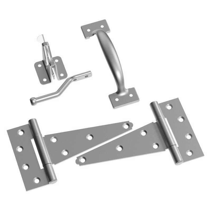 National Hardware Galvanized Silver Steel T-Hinge Gate Kit