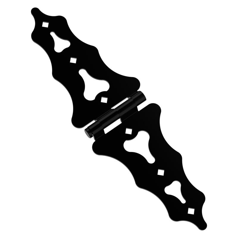 National Hardware 11.84 in. L Black Steel Ornamental Strap Hinge