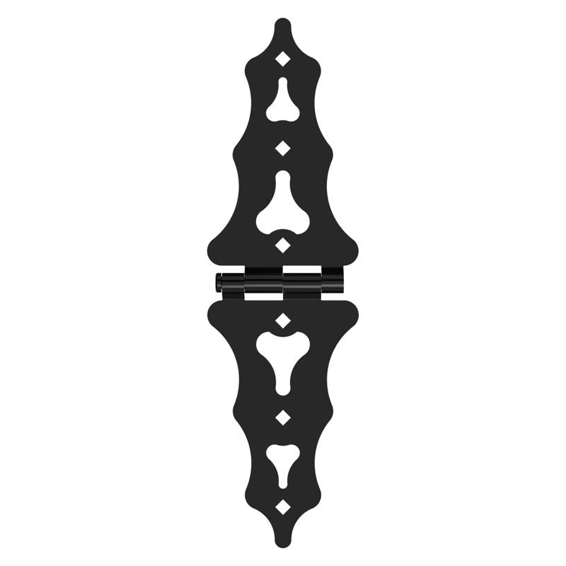 National Hardware 11.84 in. L Black Steel Ornamental Strap Hinge