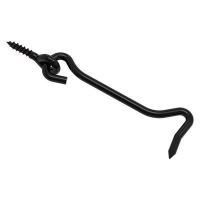 National Hardware Medium Black Steel 4 in. L Hook and Eye