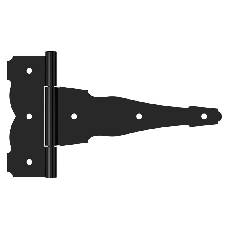National Hardware 10 in. L Black Ornamental T Hinge